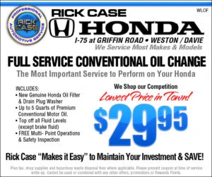 Honda Oil Change Coupon